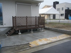 5.石張り施工中