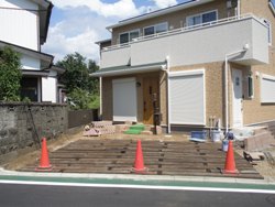 2.枕木を引きつめました成