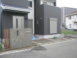 3.門柱、駐車場の下地